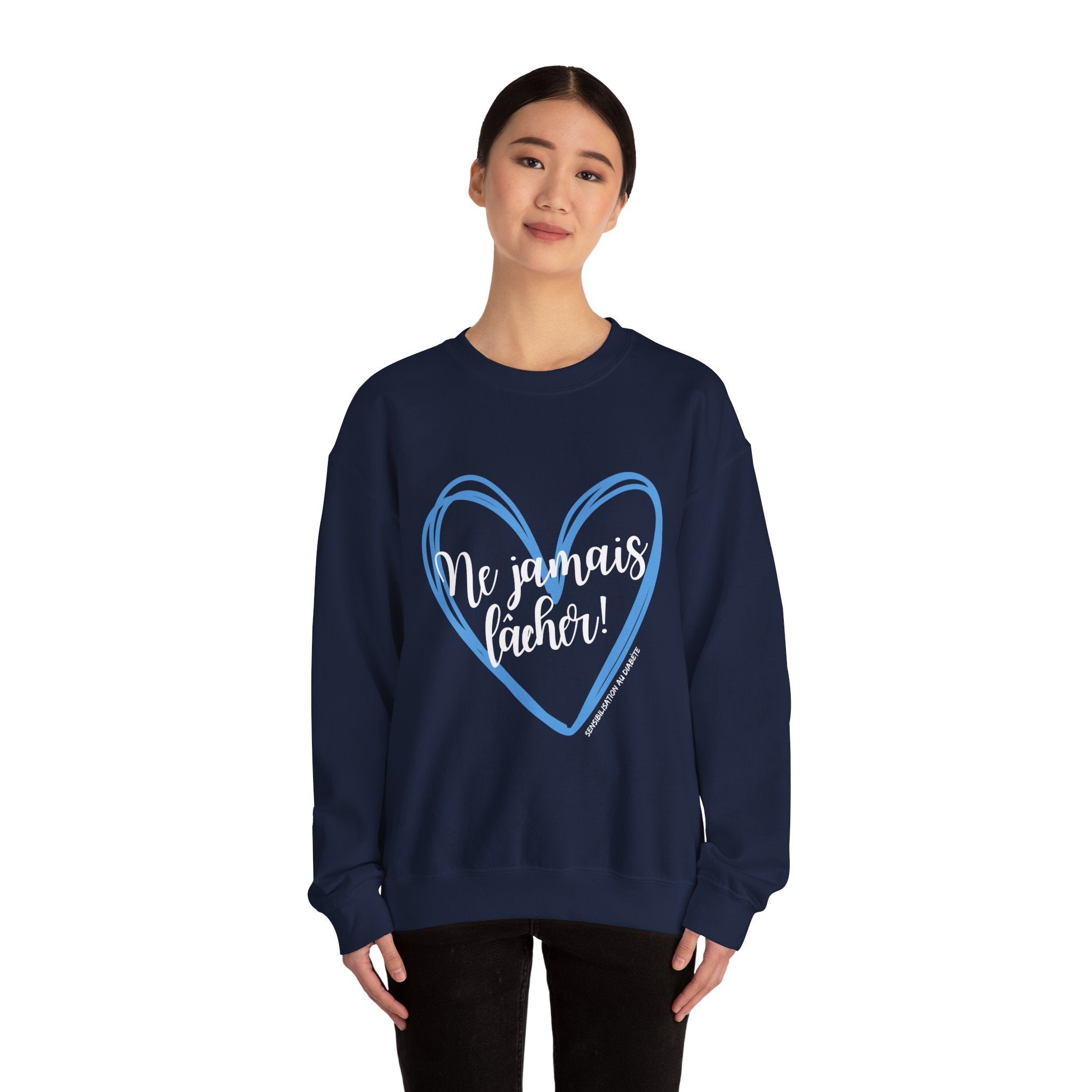 The Diabuddies Store Never Give Up French - Unisex Sweatshirt Never Give Up French - Unisex Sweatshirt: Help bring awareness to diabetes. some battles are fought within, and this sweatshirt is a testament to your strength. Sweatshirts Sweatshirt Casual Ou