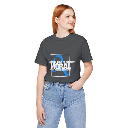 The Diabuddies Store Moral Support and Emergency Candy (French) - Unisex Tee Moral Support and Emergency Candy (French) - Unisex Tee: Being a friend to someone with diabetes means being ready for anything – from offering a listening ear to, well, having s