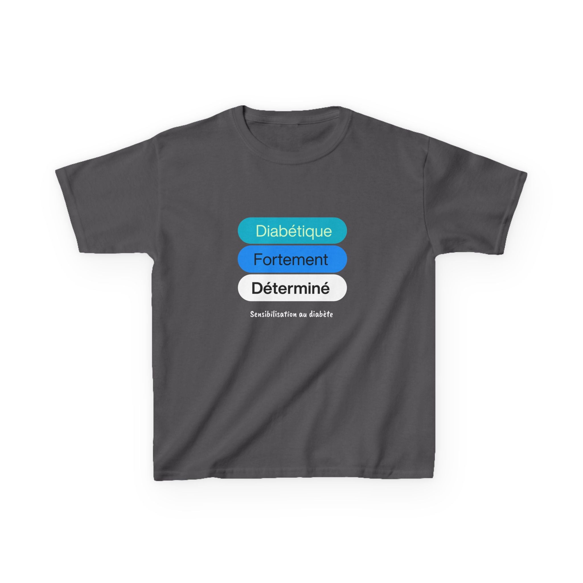 Strongly Determined Diabetic (French) - Kids Tee The Diabuddies Store T-Shirts $19.22
