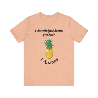 Blood Sugar's Arch Nemesis The Pineapple (French) Unisex Tee The Diabuddies Store T-Shirts $25.00