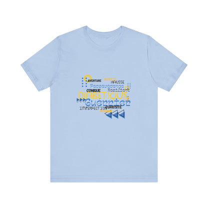 The Diabuddies Store Uplifted & Unleashed (French) - Unisex Tee Uplifted & Unleashed (French) - Unisex Tee: Embrace your strength, defy the odds. This tee is more than just a shirt; it's a vibrant testament to the diabetic warrior within. T-Shirts $22.50