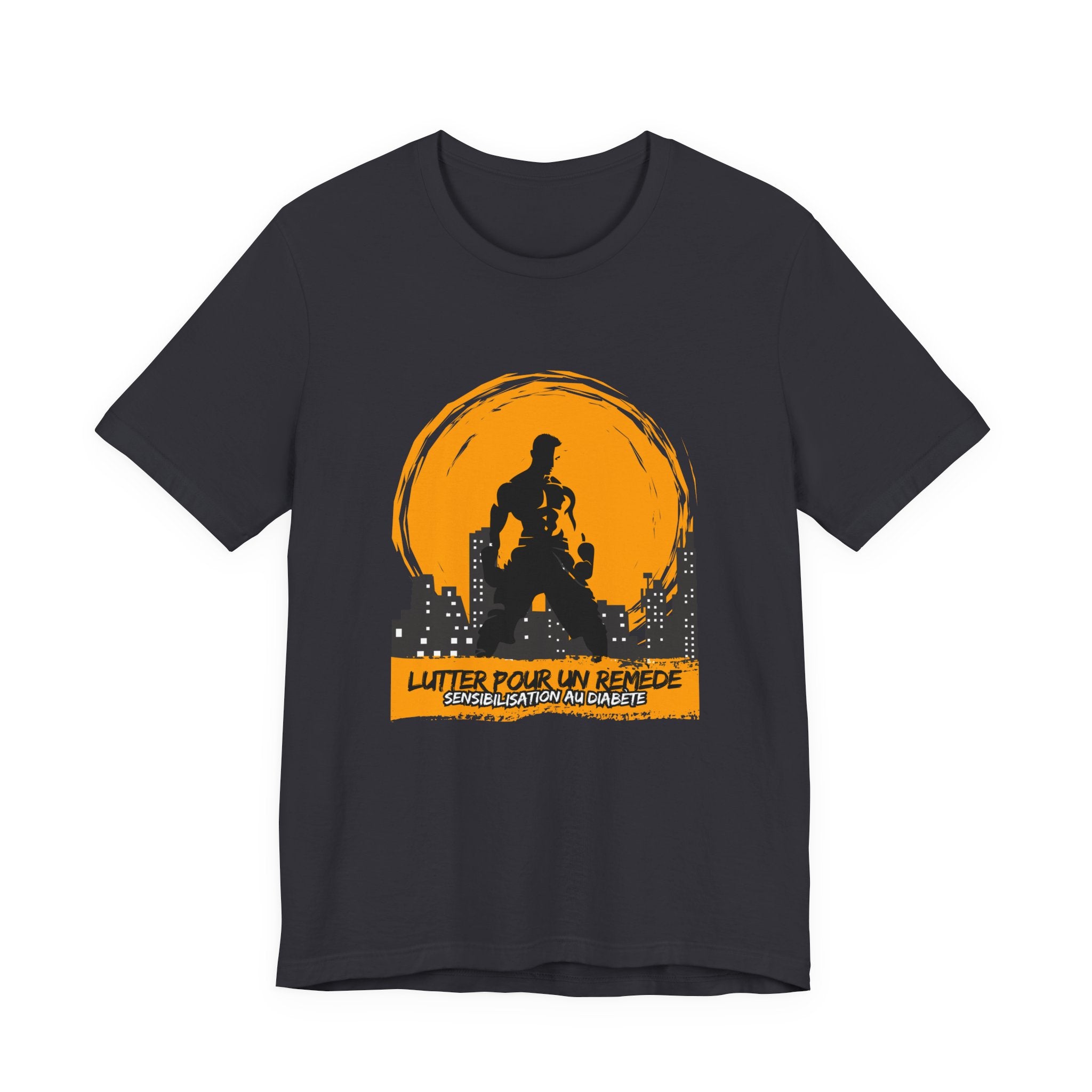 The Diabuddies Store Fighting for a Cure (French) - Unisex Tee Fighting for a Cure (French) - Unisex Tee: Make a statement that matters with this French Unisex Tee. This comfortable and versatile shirt is a powerful way to raise awareness and spark conver