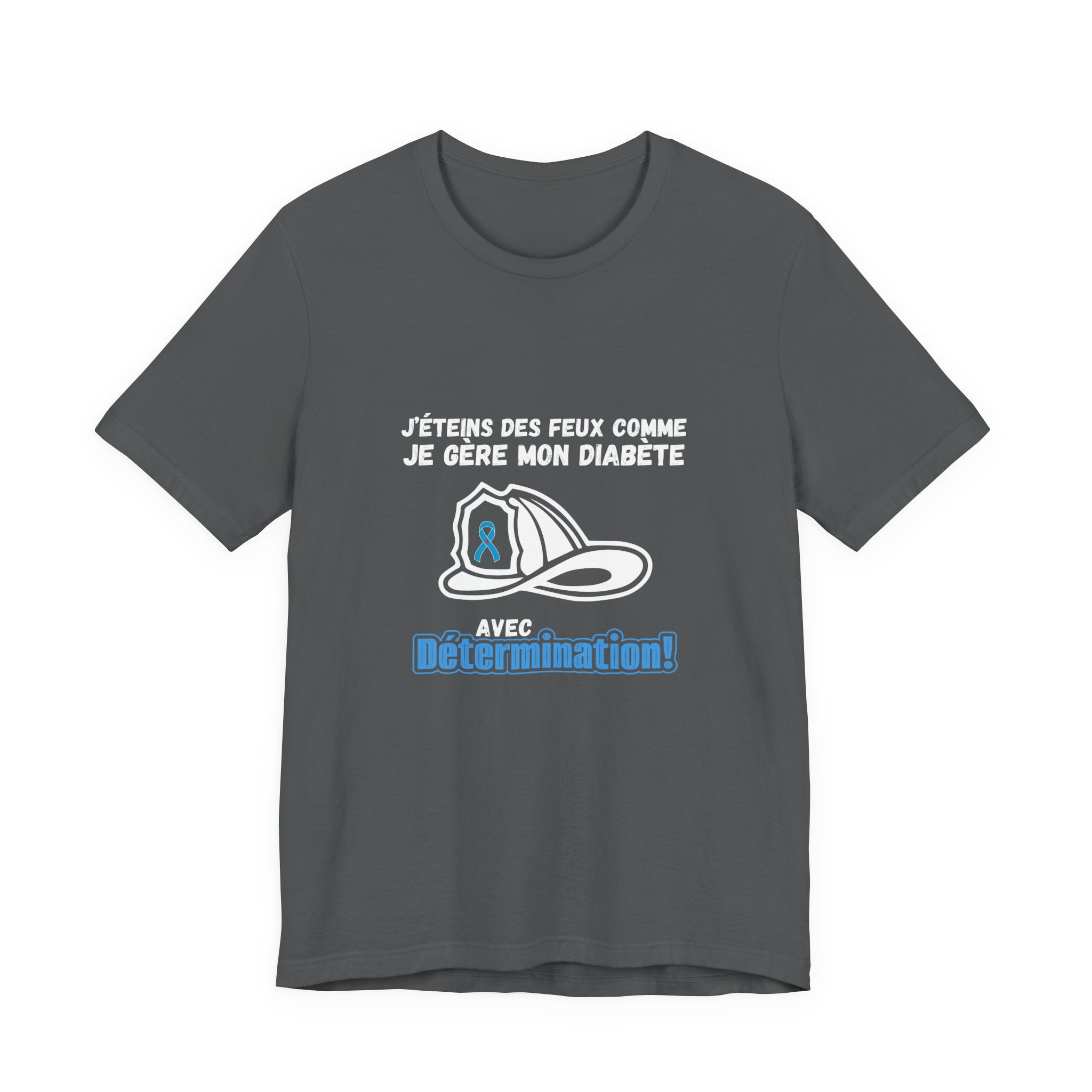 The Diabuddies Store Fight Fires & Diabetes Determination (French) Unisex Tee Fight Fires & Diabetes Determination (French) Unisex Tee: Brave flames, conquer diabetes. A tee for resilient heroes showing unwavering strength daily. T-Shirts $30.27