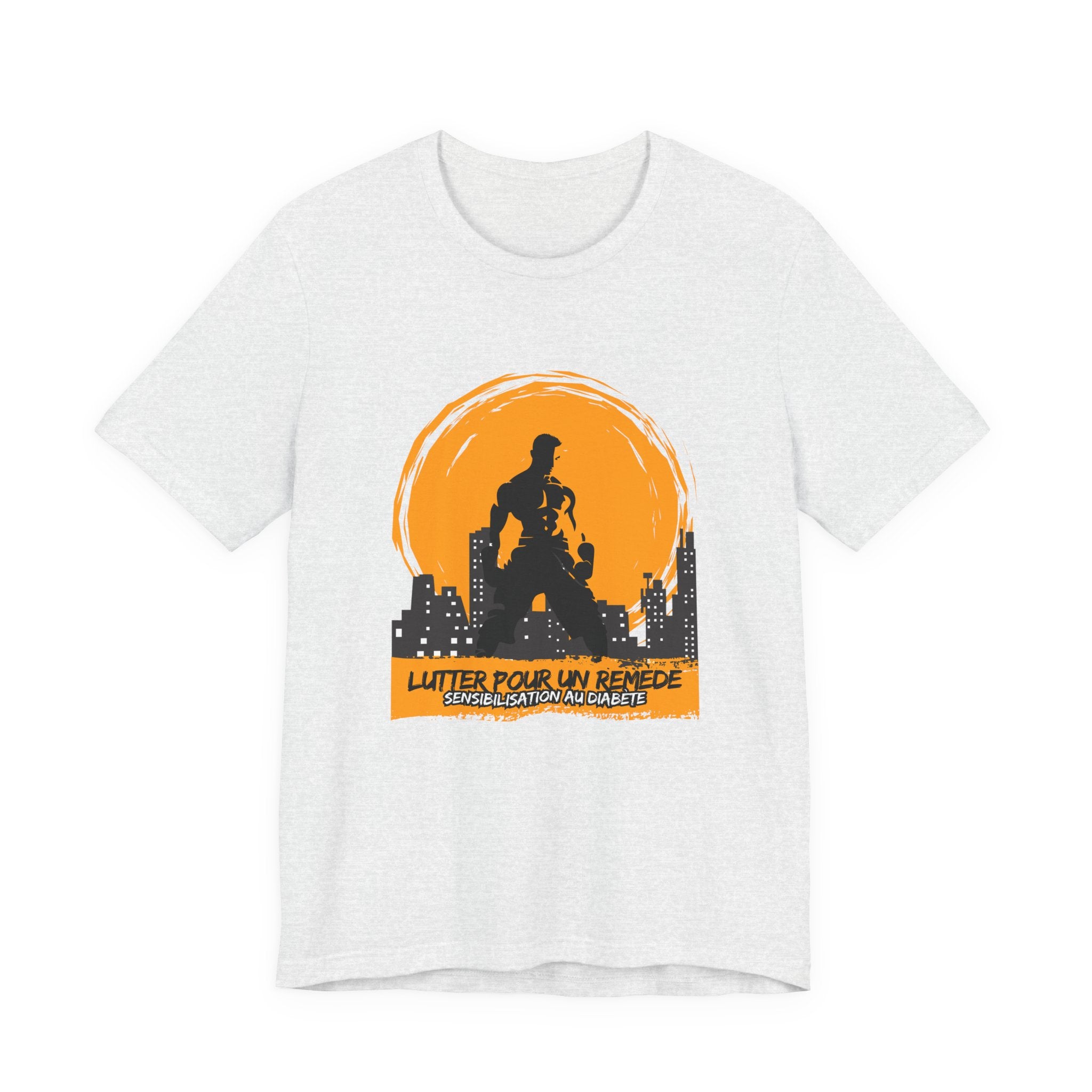 The Diabuddies Store Fighting for a Cure (French) - Unisex Tee Fighting for a Cure (French) - Unisex Tee: Make a statement that matters with this French Unisex Tee. This comfortable and versatile shirt is a powerful way to raise awareness and spark conver