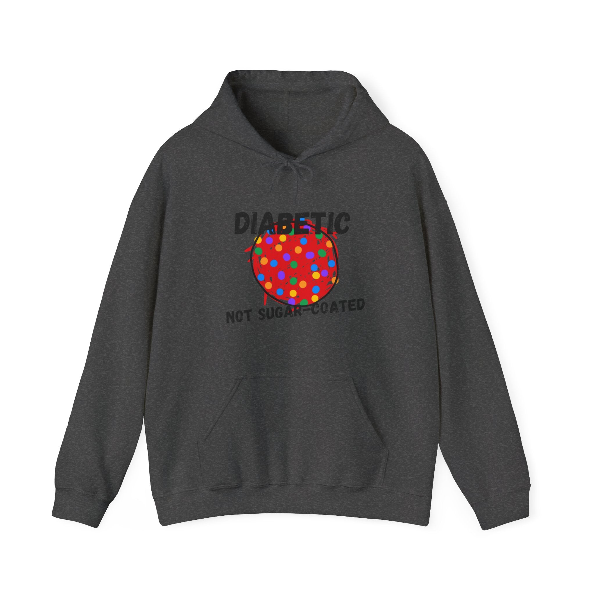 The Diabuddies Store Diabetic, Not Sugar Coated - Unisex Hoodie Diabetic, Not Sugar Coated - Unisex Hoodie: Wear your truth with bold honesty and cozy comfort with "The Diabuddies Store's" "Diabetic, Not Sugar Coated" Unisex Hoodie! This powerful and dire