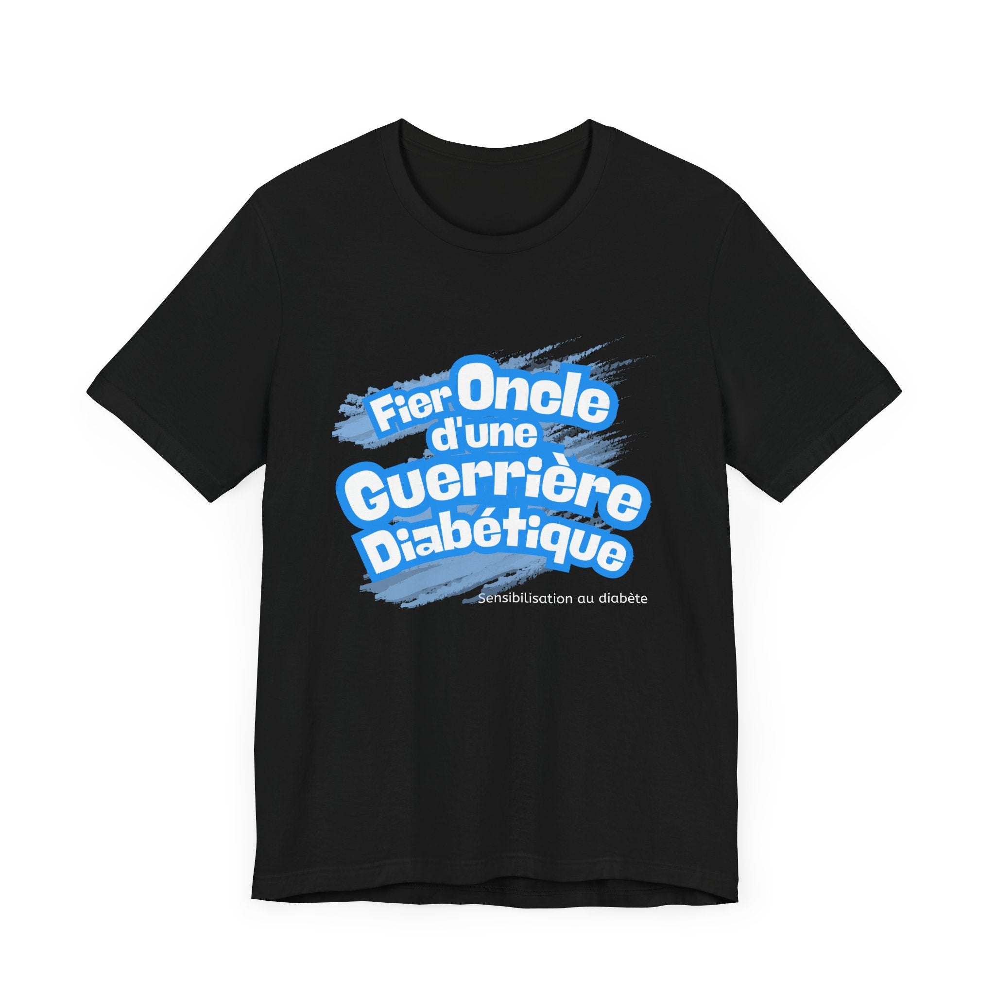 Proud Uncle of Diabetic Warrior (French/Niece) - Unisex Tee The Diabuddies Store T-Shirts $22.50