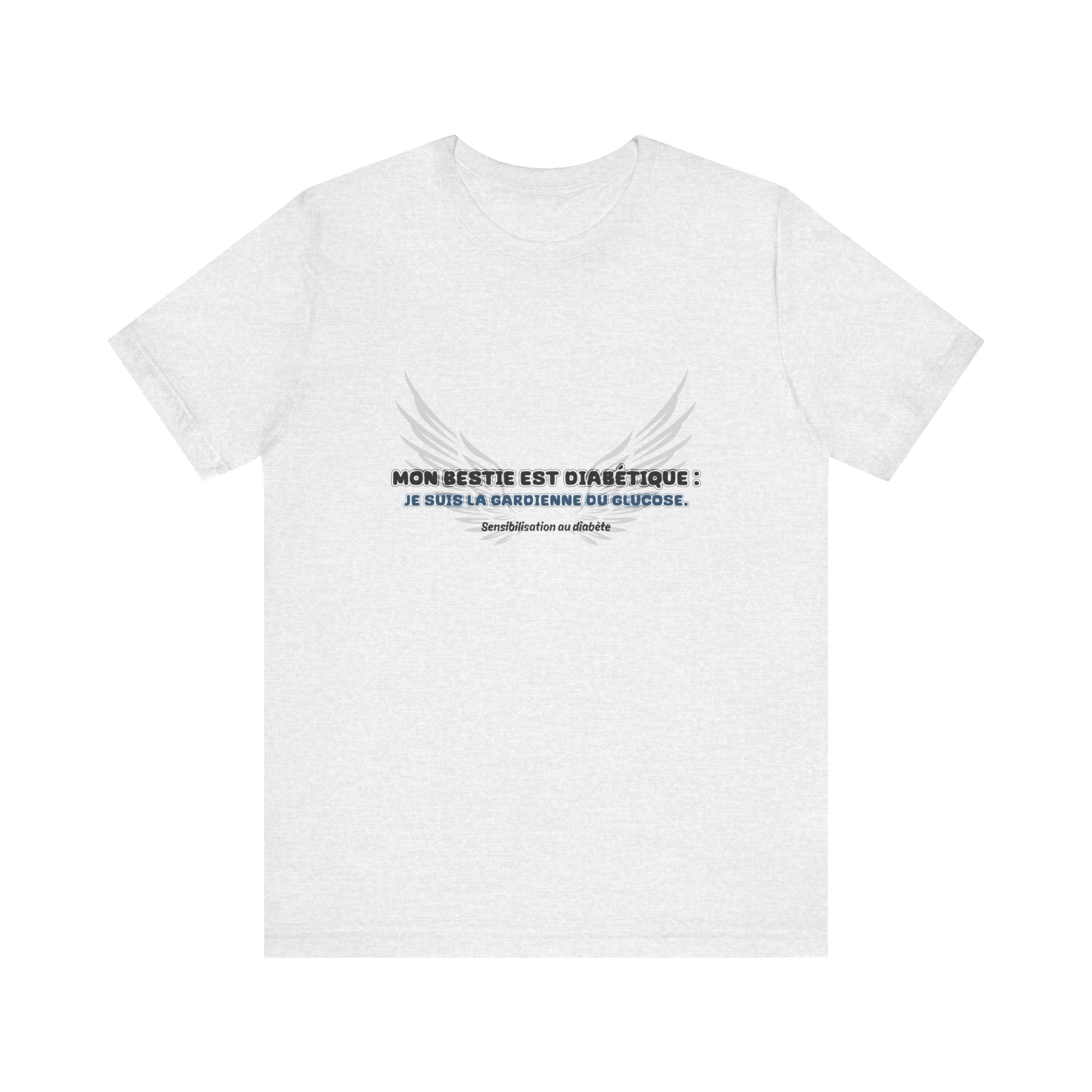 The Diabuddies Store My Bestie is Diabetic (French / Mon bestie, Guardienne) - Unisex Tee My Bestie is Diabetic (French / Mon bestie, Guardienne) - Unisex Tee: Celebrate your vital role! A proud declaration of your commitment and unique connection. T-Shir