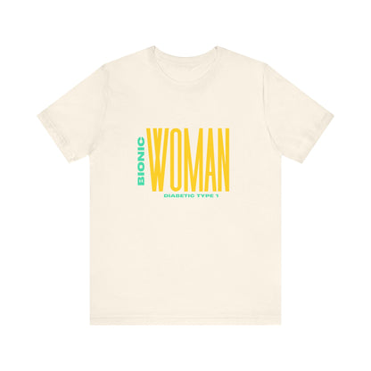 The Diabuddies Store Bionic Woman (Diabetes) - Unisex Tee Bionic Woman (Diabetes) - Unisex Tee: Unleash your inner Bionic strength! This Unisex Tee is a powerful statement of resilience, strength, and modern-day heroism for anyone living with Type 1 Diabe