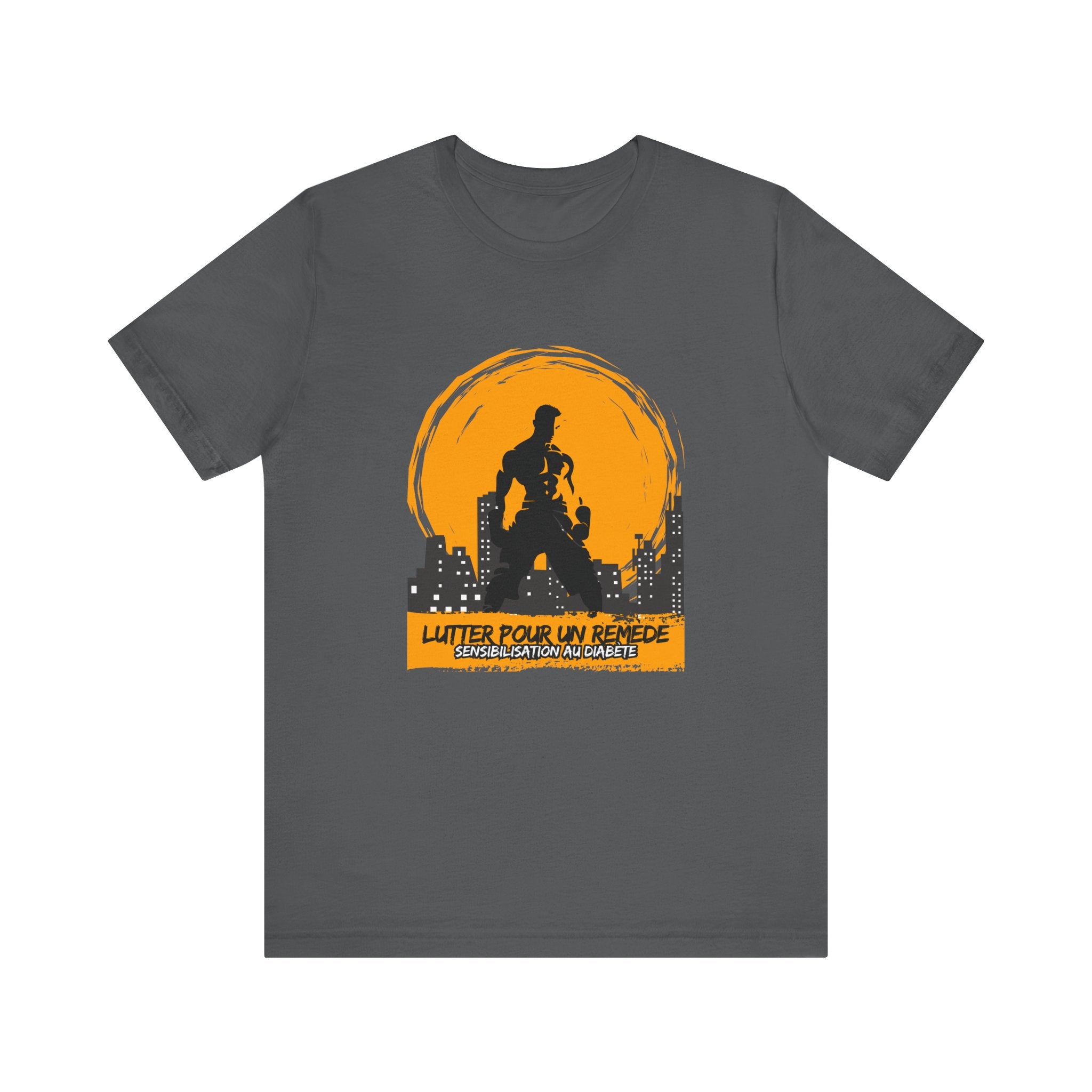 The Diabuddies Store Fighting for a Cure (French) - Unisex Tee Fighting for a Cure (French) - Unisex Tee: Make a statement that matters with this French Unisex Tee. This comfortable and versatile shirt is a powerful way to raise awareness and spark conver
