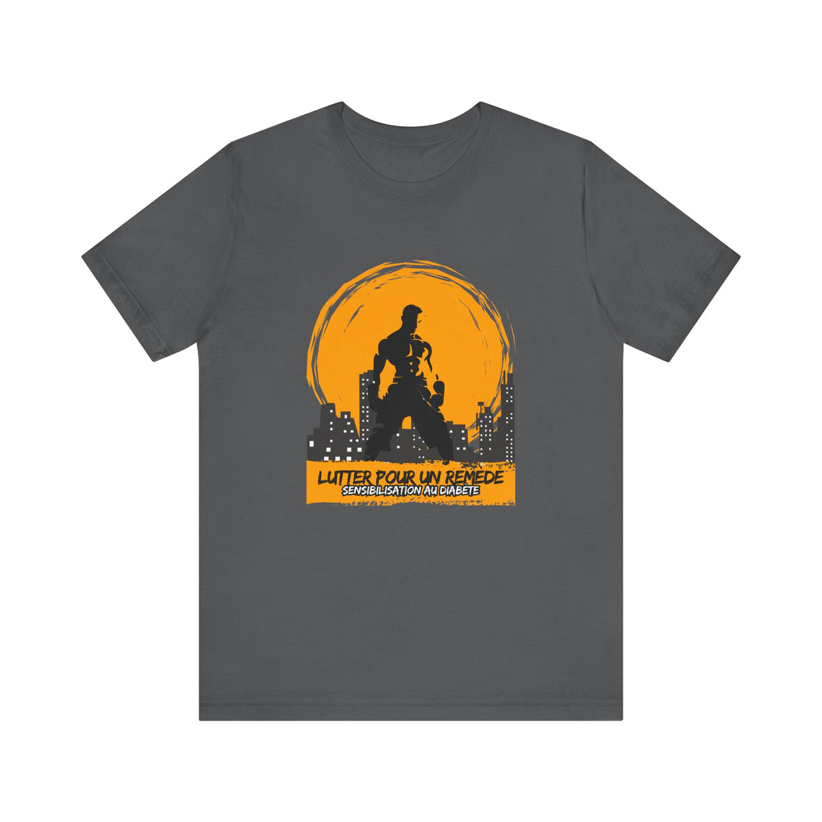 The Diabuddies Store Fighting for a Cure (French) - Unisex Tee Fighting for a Cure (French) - Unisex Tee: Make a statement that matters with this French Unisex Tee. This comfortable and versatile shirt is a powerful way to raise awareness and spark conver