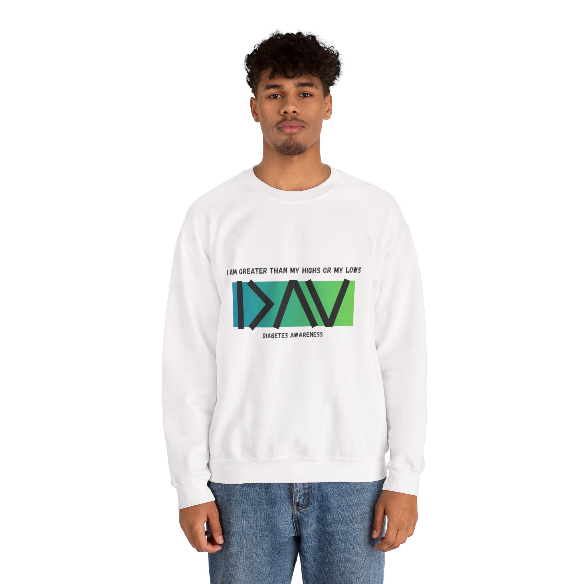 Greater Than My Highs (Green) - Unisex Sweatshirt The Diabuddies Store Sweatshirts $32.95
