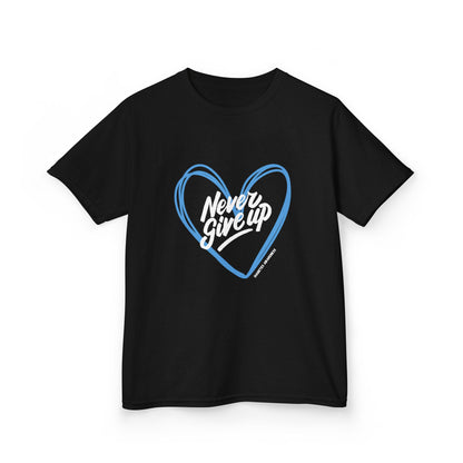 The Diabuddies Store Never Give Up - Kids Tee Never Give Up - Kids Tee: A powerful statement for the young warriors of the diabetes community. This super soft, comfortable Tee is the perfect way to share a message of strength, resilience, and hope. $16.00