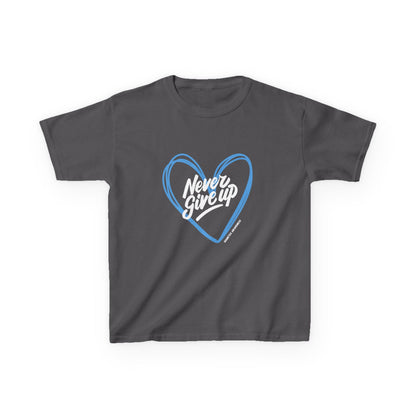 The Diabuddies Store Never Give Up - Kids Tee Never Give Up - Kids Tee: A powerful statement for the young warriors of the diabetes community. This super soft, comfortable Tee is the perfect way to share a message of strength, resilience, and hope. $16.00