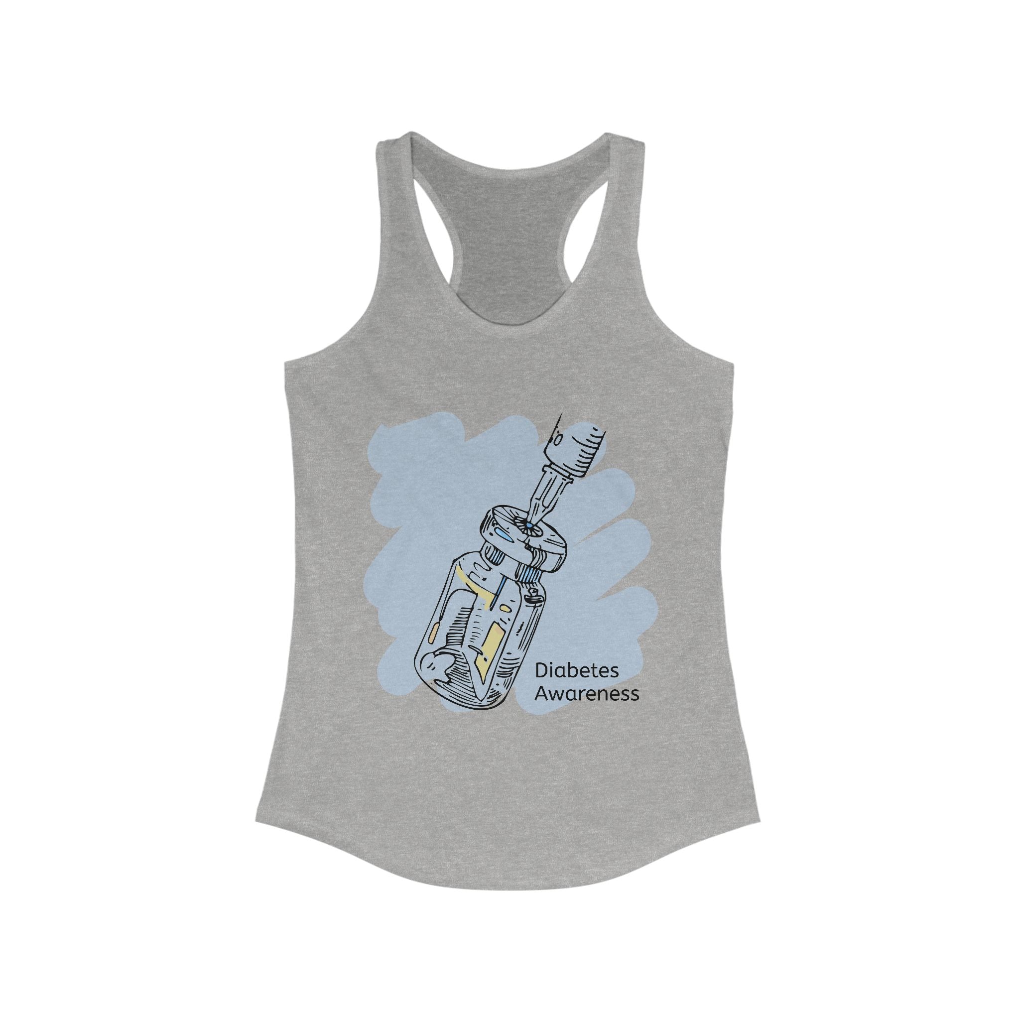 Insulin Vial, Diabetes Awareness Racerback Tank The Diabuddies Store Tank Tops $19.96