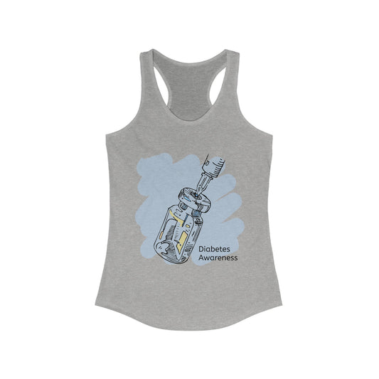 Insulin Vial, Diabetes Awareness Racerback Tank The Diabuddies Store Tank Tops $19.96
