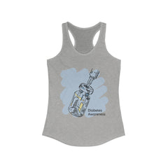 Insulin Vial, Diabetes Awareness Racerback Tank The Diabuddies Store Tank Tops $19.96