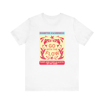 The Diabuddies Store Go with the Flow (Diabetes) - Unisex Tee Go with the Flow (Diabetes) - Unisex Tee: Engineered for those who live with a pump and CGM, this tank ensures your devices are always within reach and comfortably secure, letting you move free