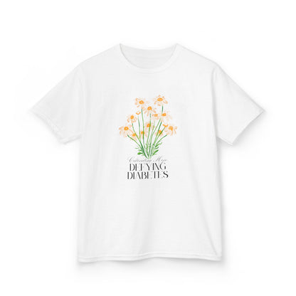 The Diabuddies Store Cultivating Hope, Defying Diabetes - Kids Tee Cultivating Hope, Defying Diabetes - Kids Tee: Wear your message of strength! This tee is a powerful statement of resilience and optimism for kids. T-Shirts $19.22