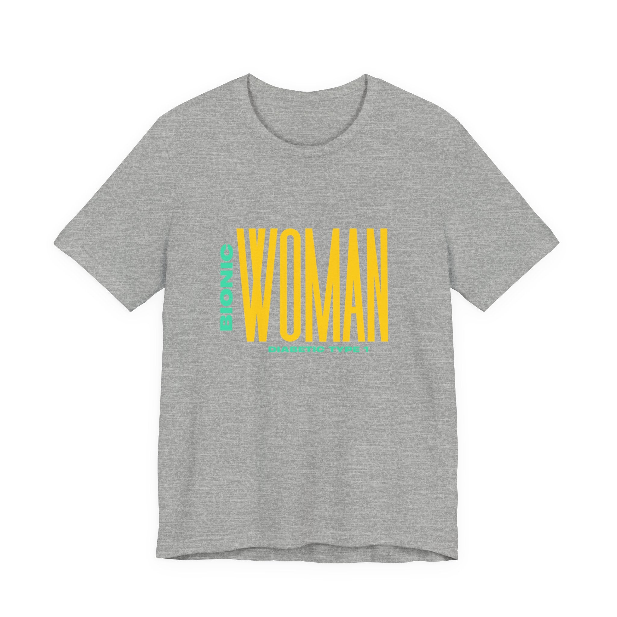 The Diabuddies Store Bionic Woman (Diabetes) - Unisex Tee Bionic Woman (Diabetes) - Unisex Tee: Unleash your inner Bionic strength! This Unisex Tee is a powerful statement of resilience, strength, and modern-day heroism for anyone living with Type 1 Diabe