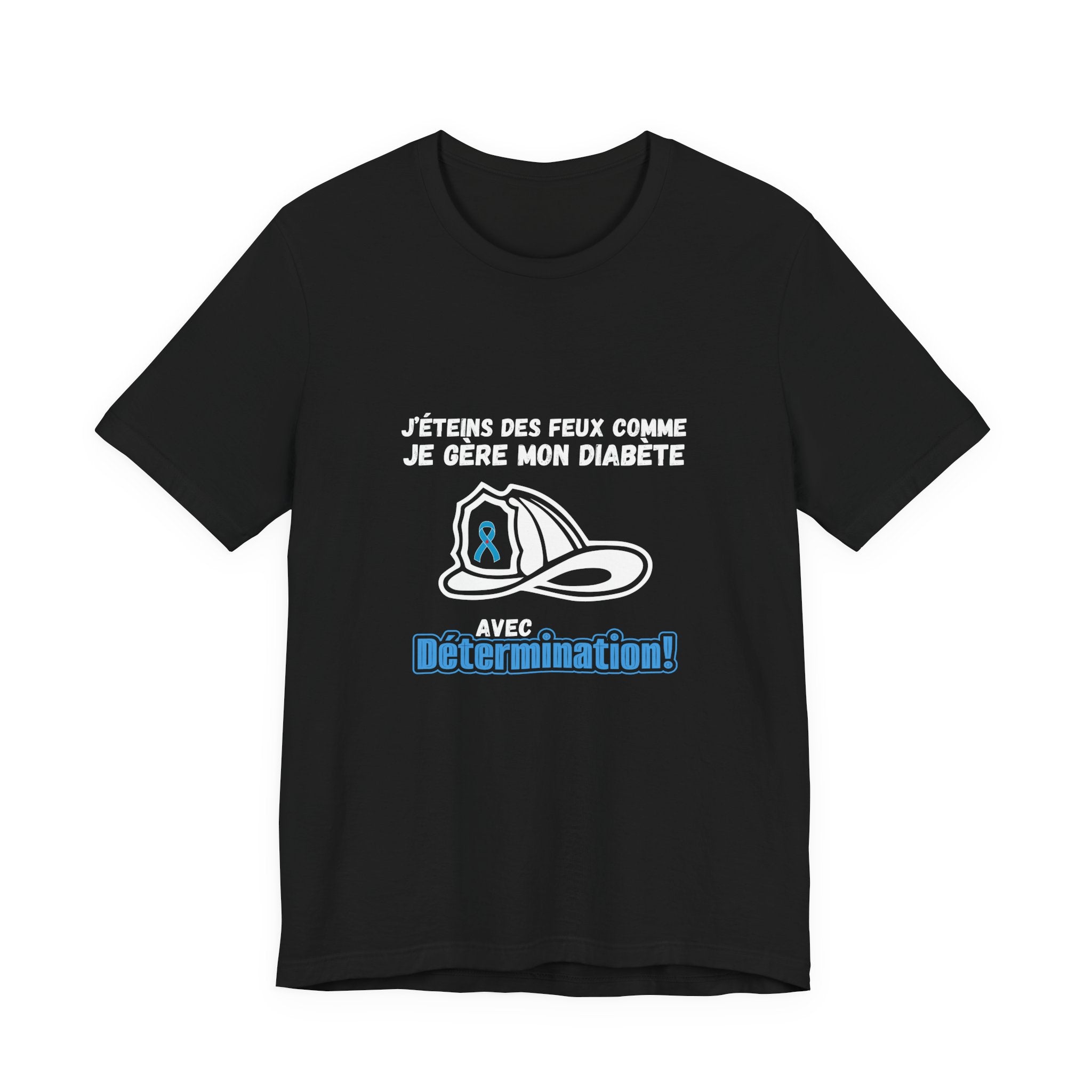 The Diabuddies Store Fight Fires & Diabetes Determination (French) Unisex Tee Fight Fires & Diabetes Determination (French) Unisex Tee: Brave flames, conquer diabetes. A tee for resilient heroes showing unwavering strength daily. T-Shirts $30.27