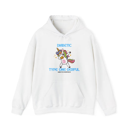 The Diabuddies Store Type One-derful - Unisex Hoodie Type One-derful - Unisex Hoodie: Uniquely Strong, Absolutely Wonderful. Embrace your journey with pride! Our "Type One-derful" tee is a joyful and empowering tribute to everyone living with Type 1 diabe