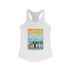 The Diabuddies Store Life is an Adventure, Mountains (French) - Racerback Tank Life is an Adventure, Mountains (French) - Racerback Tank: Embrace the call of the wild with our Tank. This Tank is for anyone who finds their soul in the great outdoors, from
