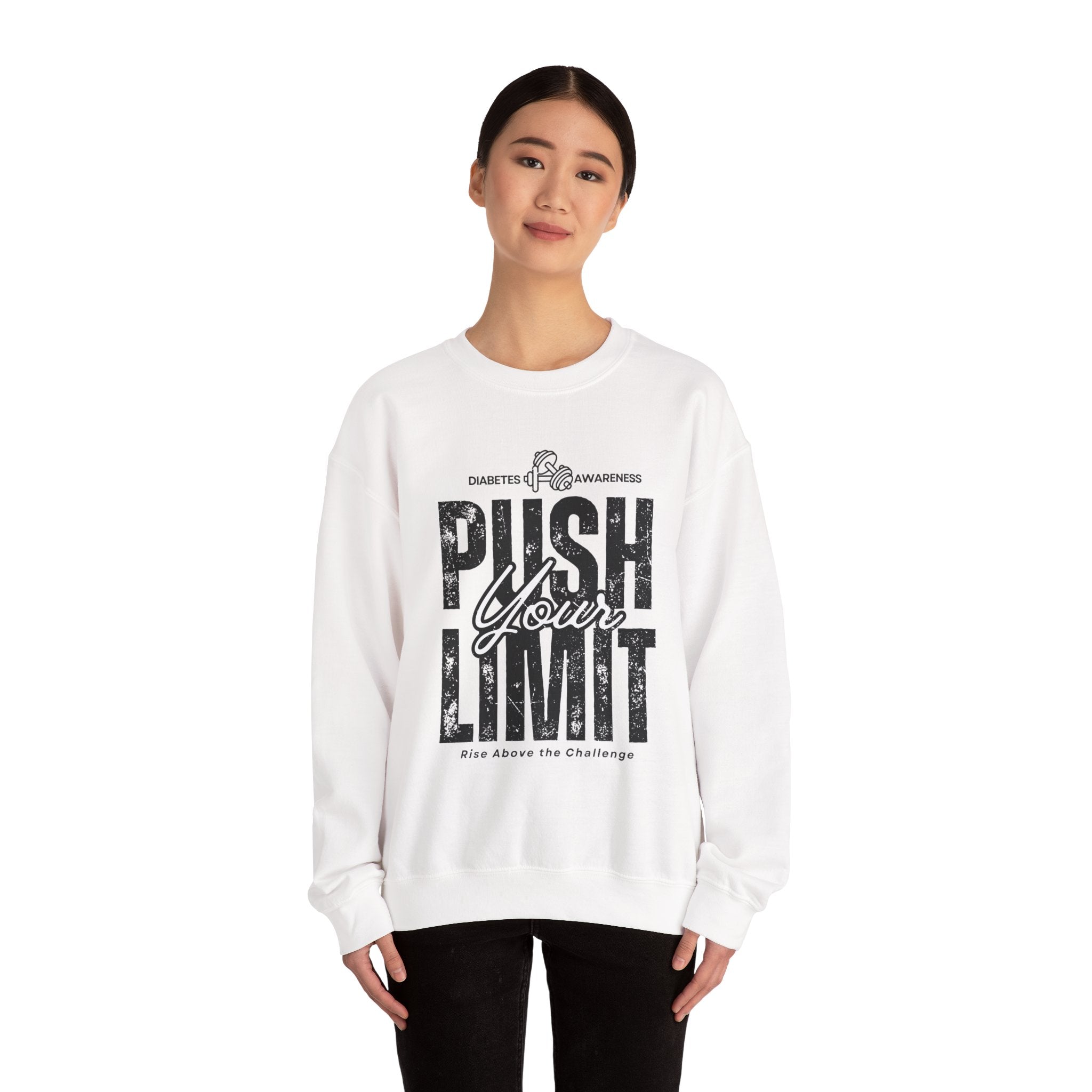 The Diabuddies Store Push Your Limit! - Unisex Sweatshirt Push Your Limit! - Unisex Sweatshirt: Life's about growth. This tee is for those who refuse to settle, embracing challenges to be better, stronger, and more resilient. Sweatshirts $32.96