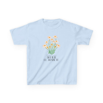 The Diabuddies Store Cultivating Hope, Defying Diabetes (French) - Kids Tee Cultivating Hope, Defying Diabetes (French) - Kids Tee: Wear your message of strength! This tee is a powerful statement of resilience and optimism for kids. T-Shirts $19.22