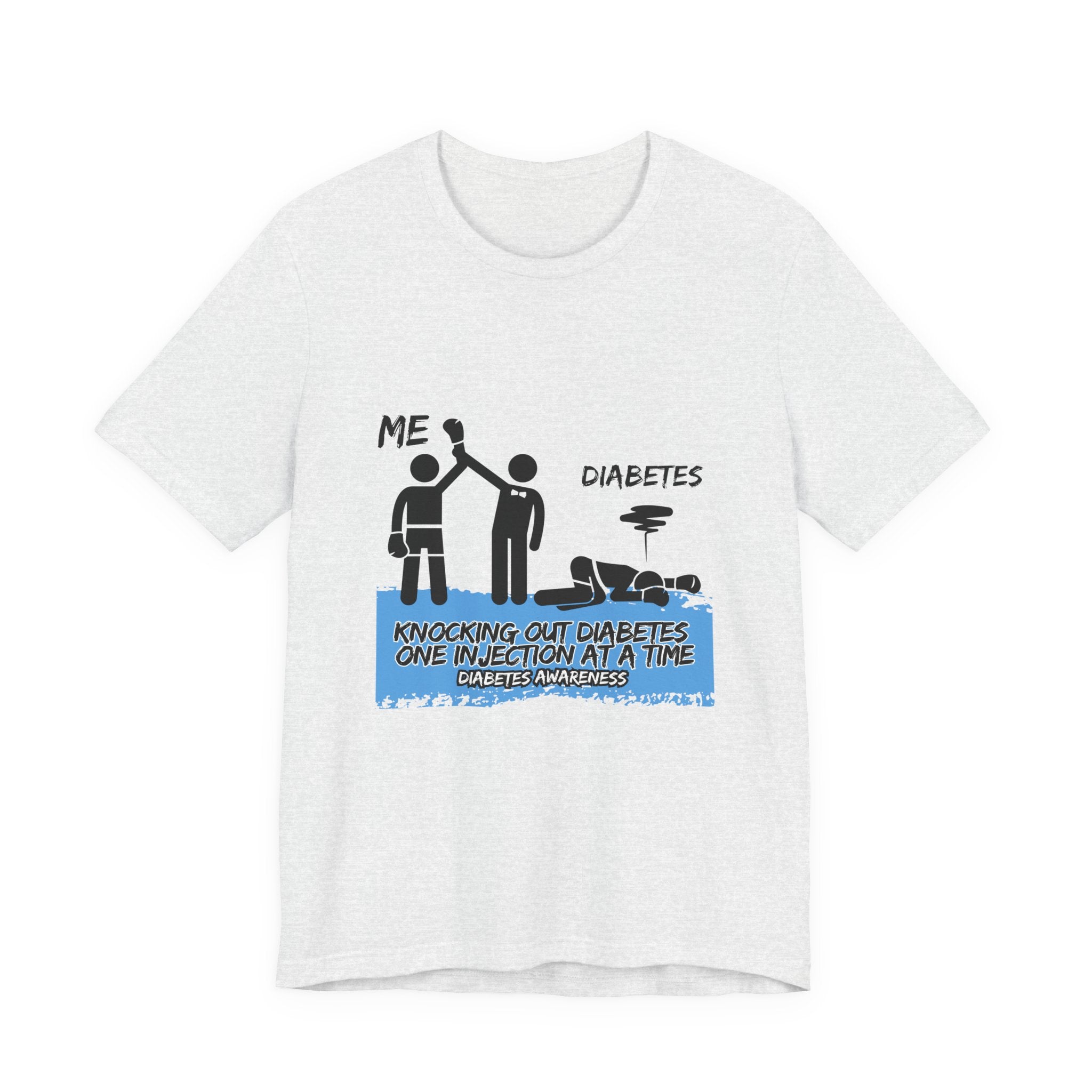 The Diabuddies Store Knocking out Diabetes - Unisex Tee Knocking out Diabetes - Unisex Tee: Make a bold statement with our Unisex Tee. This powerful shirt is for the fighters, the advocates, and the champions who face diabetes head-on every day. T-Shirts