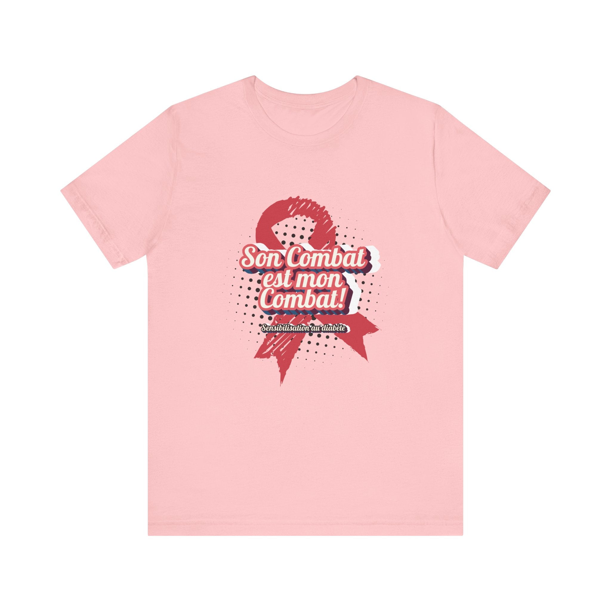 Her Fight is my Fight! (French in Pink) - Unisex Tee The Diabuddies Store T-Shirts $30.27