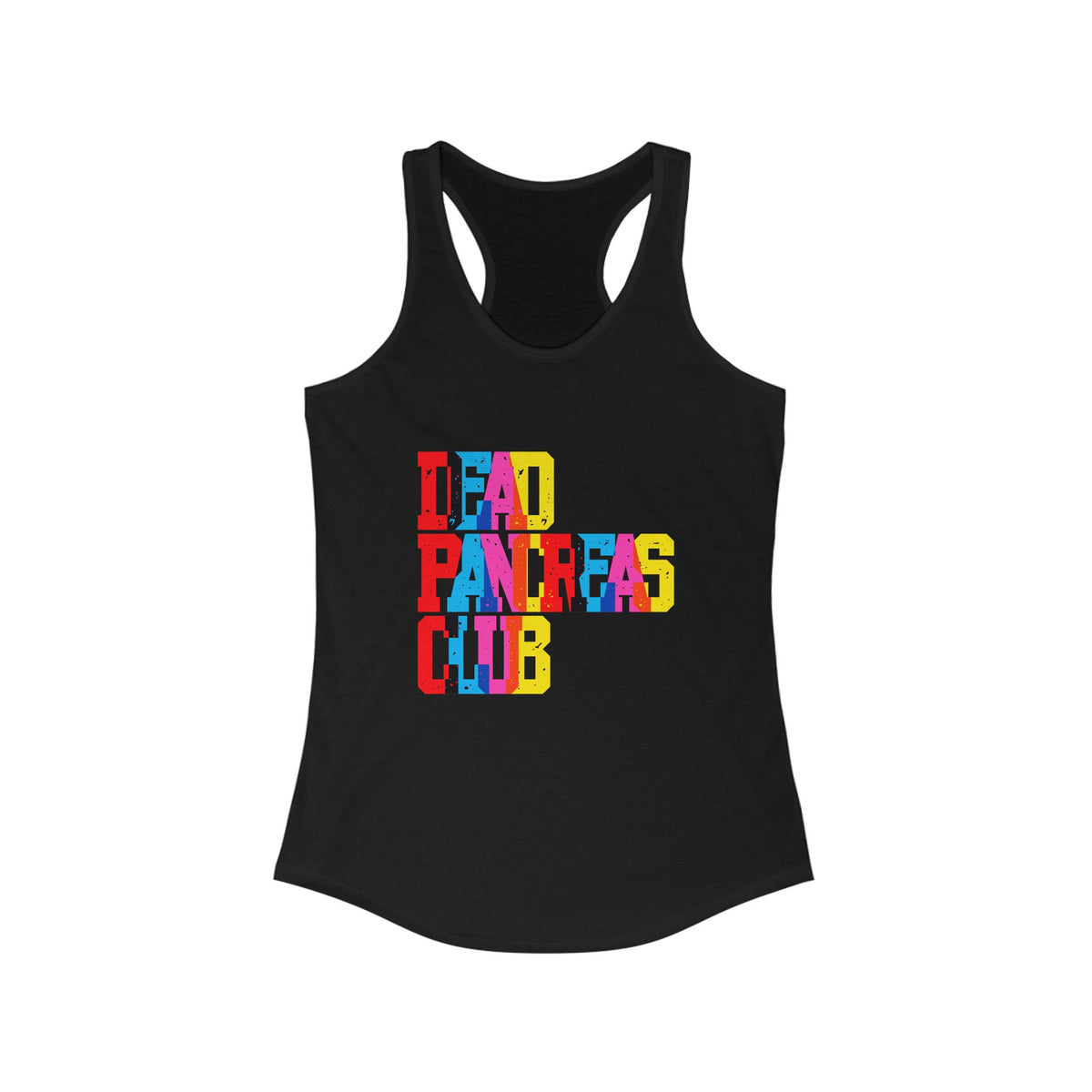 Colorful Dead Pancreas Club - Racerback Tank The Diabuddies Store Tank Tops $19.96