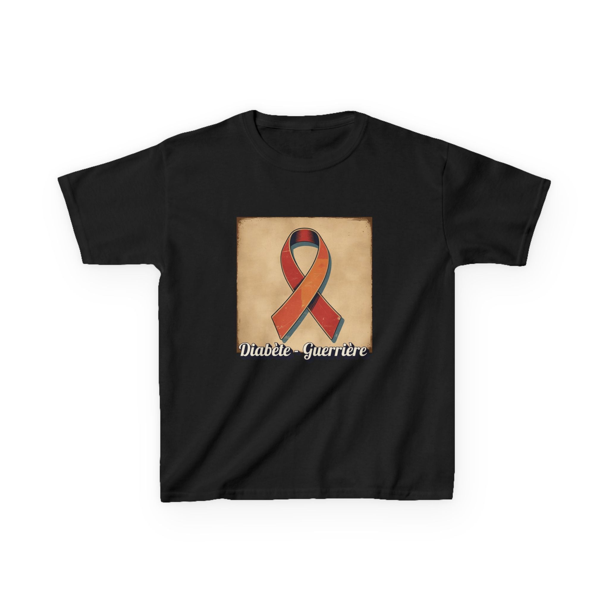 The Diabuddies Store Diabetes Warrior, Retro Look (French / Guerrière) - Kids Tee Diabetes Warrior, Retro Look (French / Guerrière) - Kids Tee: Let your young one show off their strength and style with our "Diabète - Guerrière" Retro Look French Kids Tee!