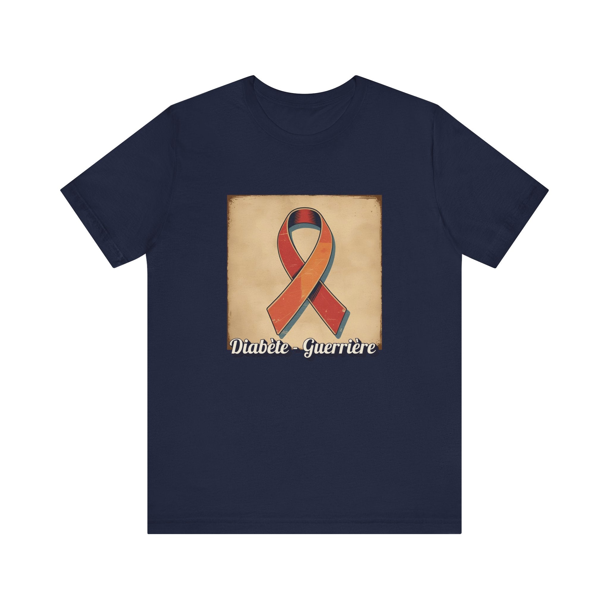 Diabetes Warrior, Retro Style (French/Guerrière) Unisex Tee The Diabuddies Store T-Shirts $30.27