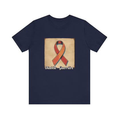 Diabetes Warrior, Retro Style (French/Guerrière) Unisex Tee The Diabuddies Store T-Shirts $30.27