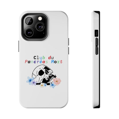 Skull & Flowers, Dead Pancreas Club (French) - Phone Cases The Diabuddies Store Mobile Phone Cases $18.23