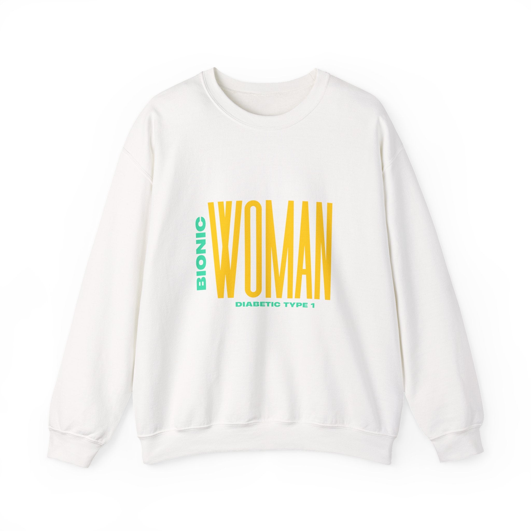 The Diabuddies Store Bionic Woman (Diabetes) - Unisex Sweatshirt Bionic Woman (Diabetes) - Unisex Sweatshirt: Unleash your inner Bionic strength! This Unisex Sweatshirt is a powerful statement of resilience, strength, and modern-day heroism for anyone liv