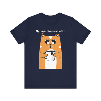 Sugar Runs on Coffee - Unisex Tee The Diabuddies Store T-Shirts $24.25