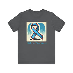 Diabetes Awareness, Blue Ribbon - Unisex Tee The Diabuddies Store T-Shirts $22.50