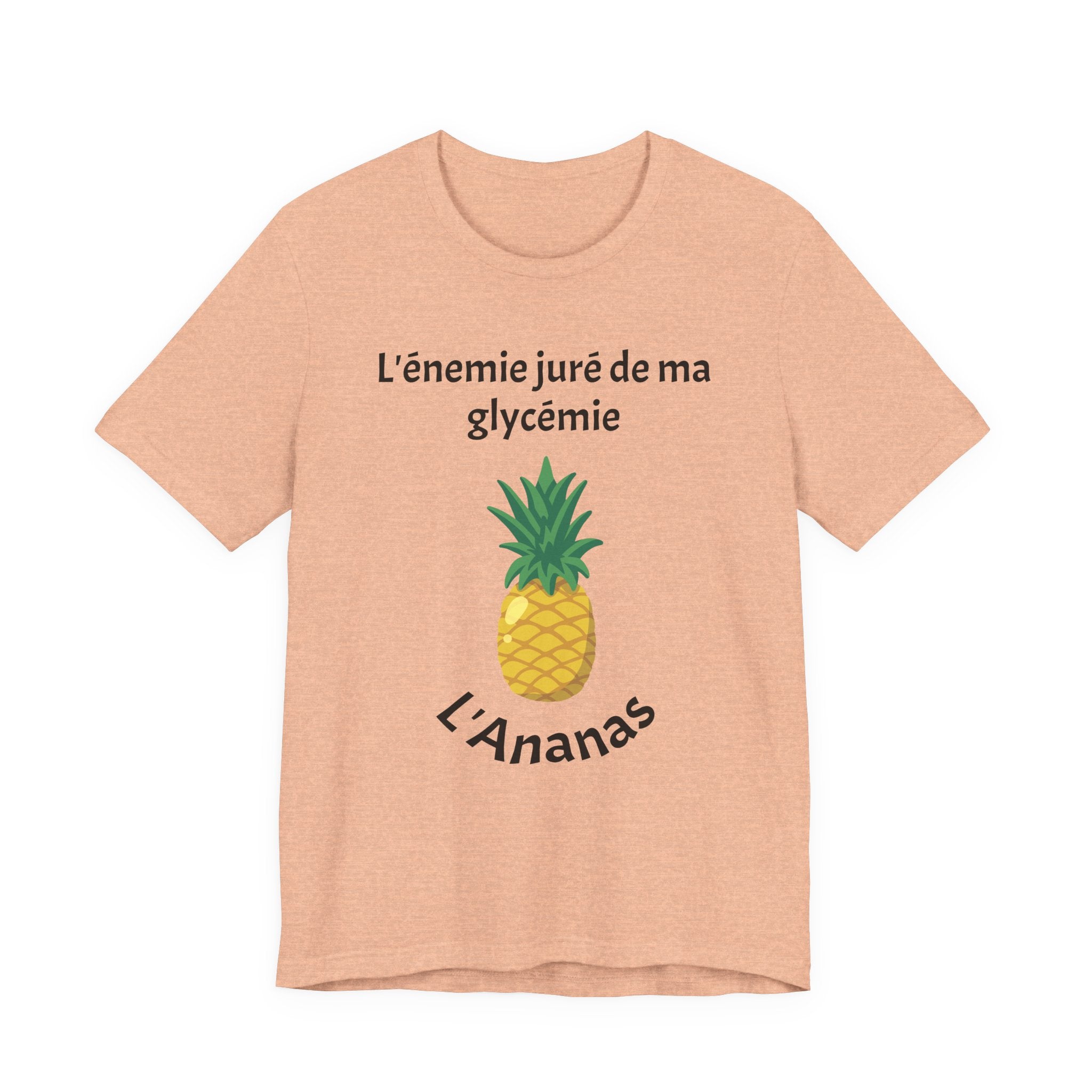 Blood Sugar's Arch Nemesis The Pineapple (French) Unisex Tee The Diabuddies Store T-Shirts $25.00