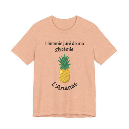 Blood Sugar's Arch Nemesis The Pineapple (French) Unisex Tee The Diabuddies Store T-Shirts $25.00