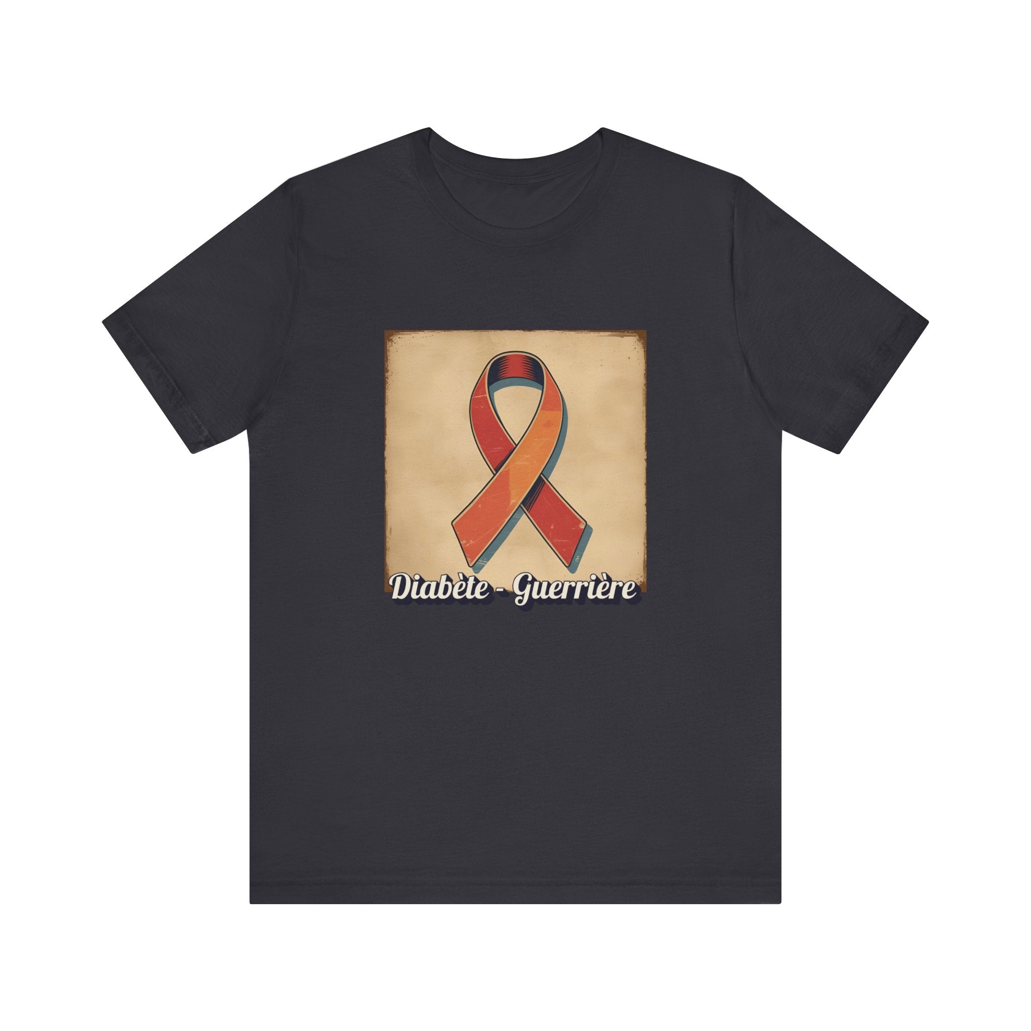 Diabetes Warrior, Retro Style (French/Guerrière) Unisex Tee The Diabuddies Store T-Shirts $22.50