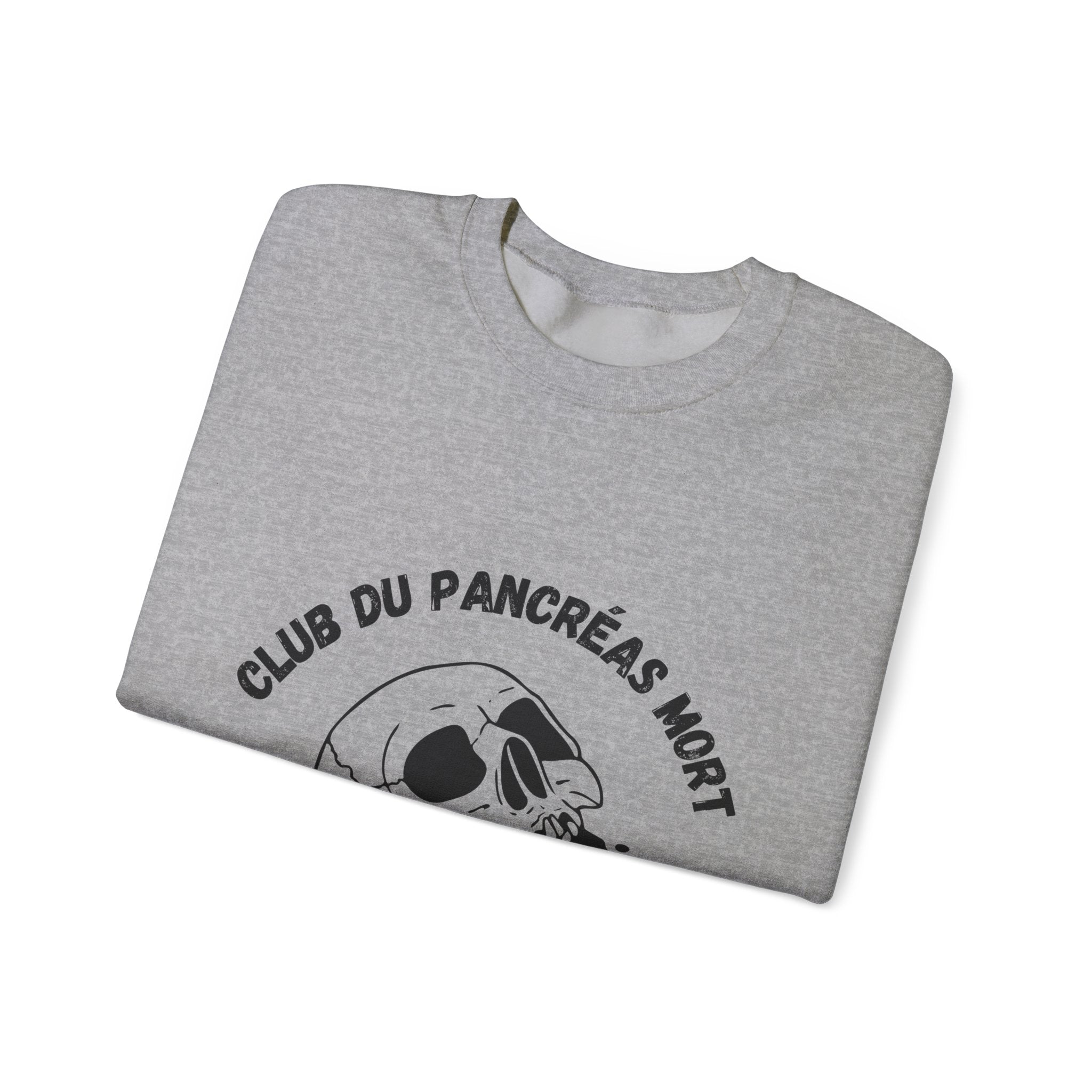 Skull & Blue Ribbon, Dead Pancreas Club (French) Sweatshirt The Diabuddies Store Sweatshirts $35.70
