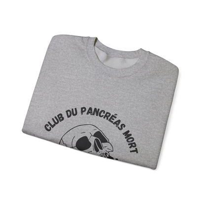 Skull & Blue Ribbon, Dead Pancreas Club (French) Sweatshirt The Diabuddies Store Sweatshirts $35.70