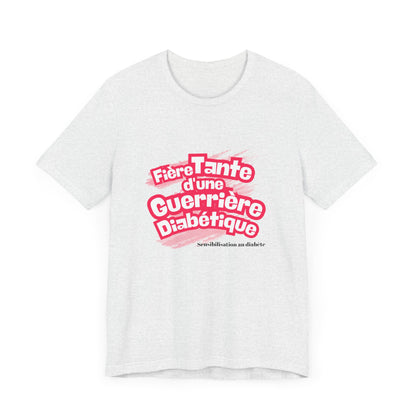Proud Aunt of a Diabetic Warrior (French/Niece) - Unisex Tee The Diabuddies Store T-Shirts $22.50