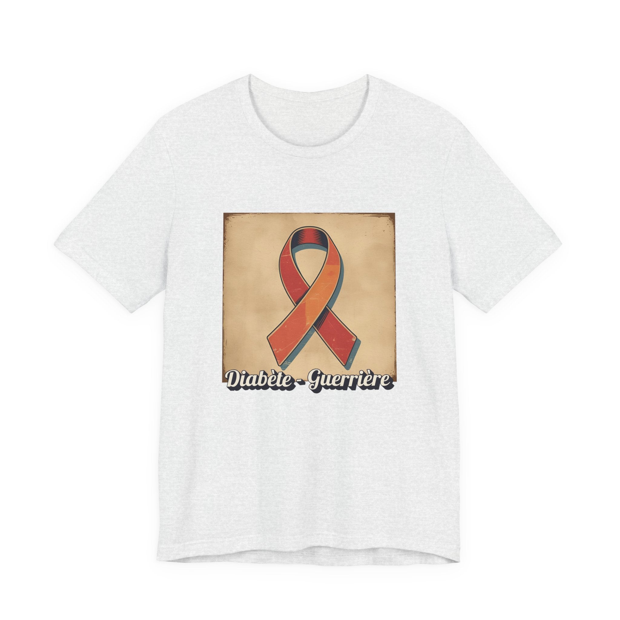 Diabetes Warrior, Retro Style (French/Guerrière) Unisex Tee The Diabuddies Store T-Shirts $22.50