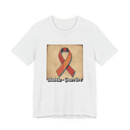 Diabetes Warrior, Retro Style (French/Guerrière) Unisex Tee The Diabuddies Store T-Shirts $22.50
