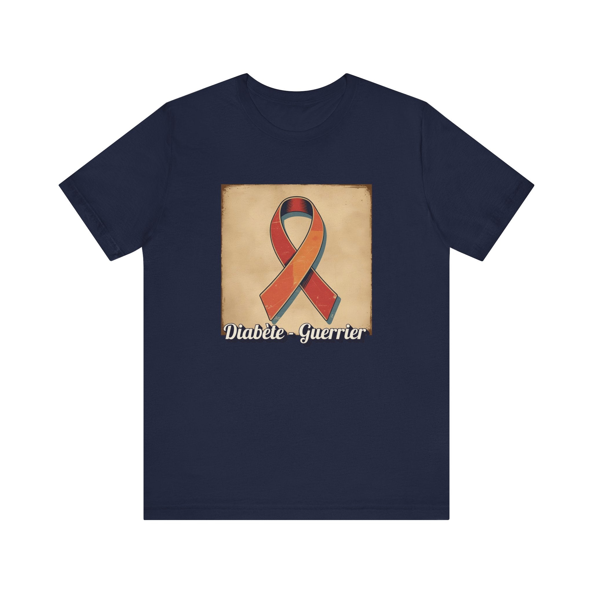 Diabetes Warrior, Retro Style (French/Guerrier) Unisex Tee The Diabuddies Store T-Shirts $30.27