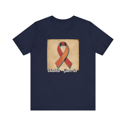Diabetes Warrior, Retro Style (French/Guerrier) Unisex Tee The Diabuddies Store T-Shirts $30.27