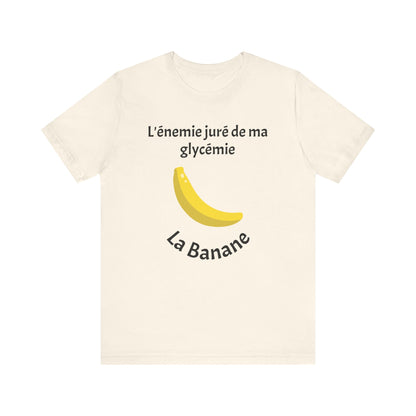 Blood Sugar's Arch Nemesis: The Banana (French) - Unisex Tee The Diabuddies Store T-Shirts $25.00