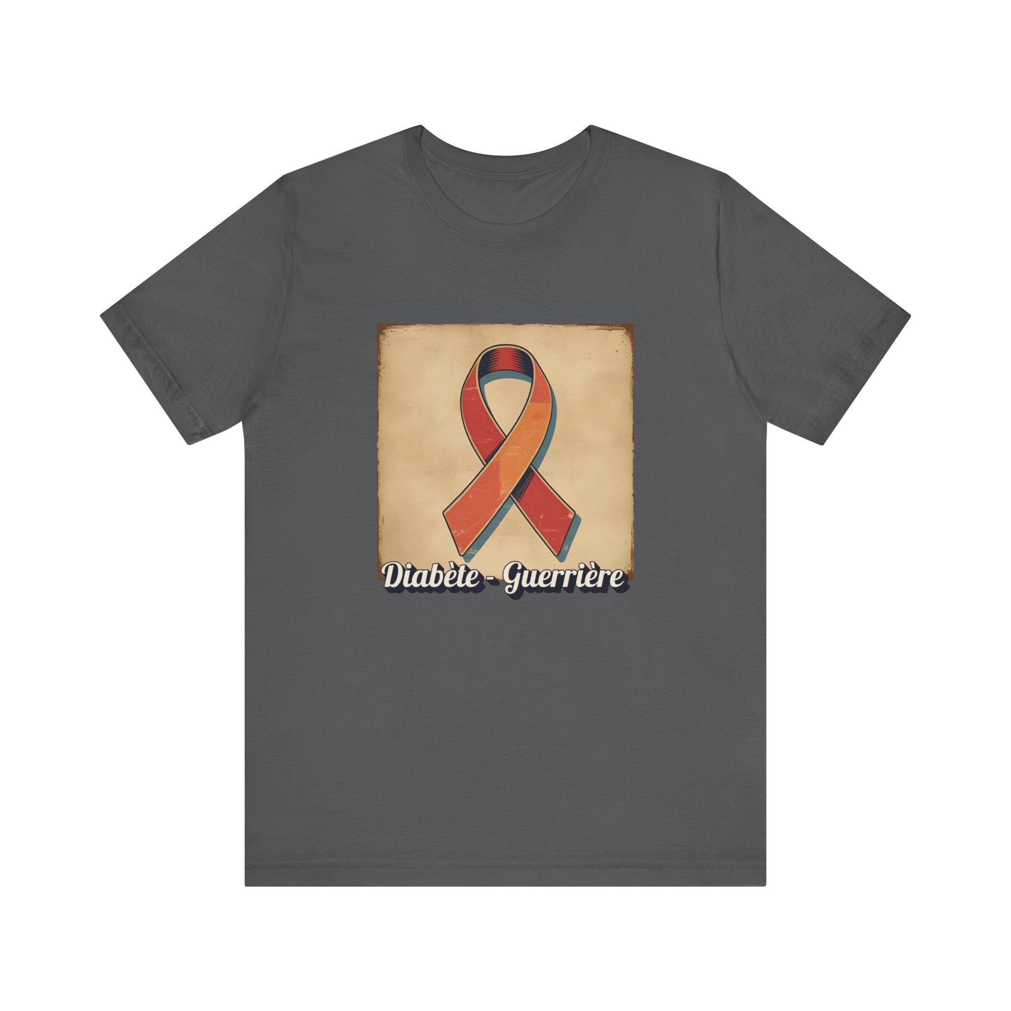 Diabetes Warrior, Retro Style (French/Guerrière) Unisex Tee The Diabuddies Store T-Shirts $22.50